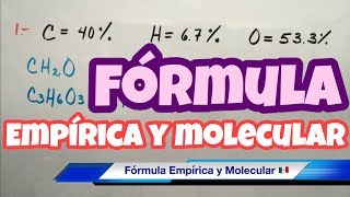 Fórmula EMPÍRICA y MOLECULAR muchos ejemplos [upl. by Marylinda]