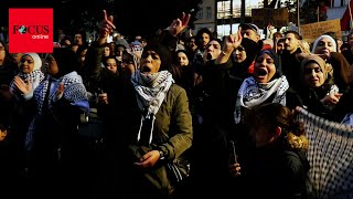 Nach IranAngriff bricht Jubel auf Berliner Demo aus [upl. by Omer684]