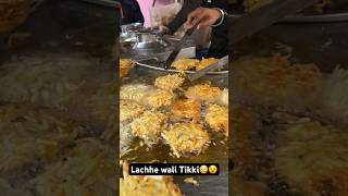 Laccha wali Tikki🥵😰 Indian food [upl. by Onairam]