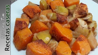 Calabaza con Manzanas al horno Receta súper fácil [upl. by Oiramel337]