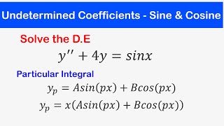 🔵21d  Method of Undetermined Coefficients 4  Gx  Sine and Cosine Functions [upl. by Konstance854]