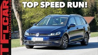 VW vs Autobahn How Fast Can We Go in the new VW SportWagen [upl. by Karlis193]