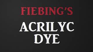 Fiebings Acrylic Dye How To Product Tutorial for Leathercraft [upl. by Johannessen526]