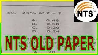 NTS Old Paper Solved Questions  How to pass NTS Test [upl. by Auoy]