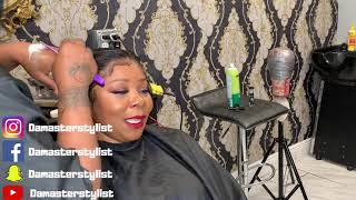 I got my hair done  How to install a lace  Full lace wig [upl. by Oicatsana]