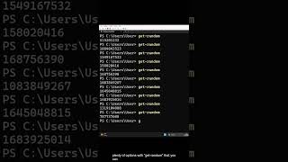 Powershell Command quotGetrandomquot [upl. by Giffie]