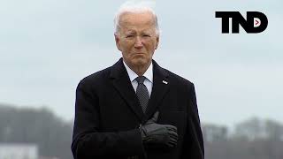 Biden salutes soldiers killed in Jordan during dignified transfer [upl. by Adnawyek]