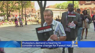 Protesters Demonstrate Outside Faneuil Hall Demanding Hearing For Name Change [upl. by Sacks]