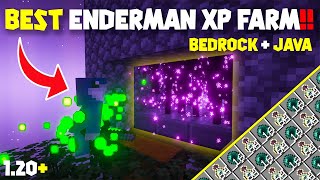 EASY Enderman XP Farm 121 Minecraft BedrockJava [upl. by Hall]