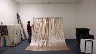 How to Setup a Sequin Photo Booth Backdrop [upl. by Ayocal308]