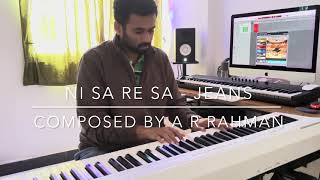 Jeans Love Theme Ni Sa Re Sa  Jeans   AR Rahman  Prashanth  Aishwarya Rai  Piano Cover [upl. by Irolam]