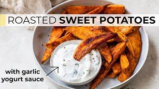 MY NEW FAVORITE SWEET POTATO RECIPE  better than fries [upl. by Auahsoj]