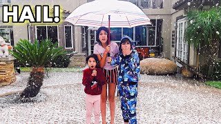 Heavy Hail Destroyed Our House SCARY  Familia Diamond [upl. by Nyleda]