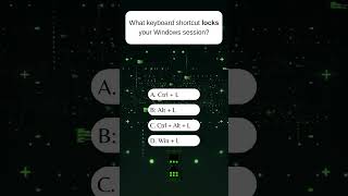 What keyboard shortcut locks your windows session quiz trivia computer learning [upl. by Eiduj16]