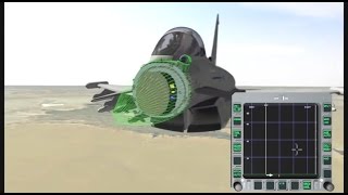 BAE Systems  Eurofighter Typhoon Captor EScan AESA Radar Simulation 480p [upl. by Ecirtael195]