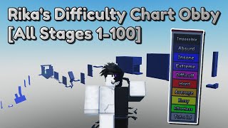 Rikas Difficulty Chart Obby All Stages 1100 [upl. by Nabru]