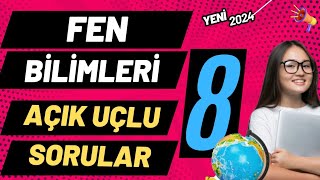 8 Sınıf Fen Bilimleri Dersi 2 Dönem 1 Yazılı Açık Uçlu Soruları ve Cevapları 2024 YENİ GÜNCEL [upl. by Sucramat]