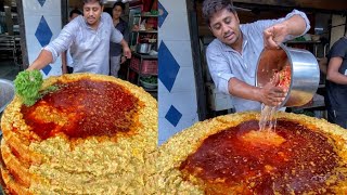 VOLCANO PAVBHAJI of Gujarat😱😱 पाव भाजी की नदियाँ बहती हैं यहाँ😳😳 Indian Street Food  Surat [upl. by Einalam]