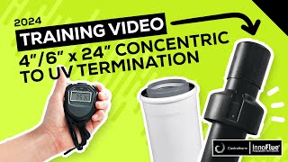 Centrotherm InnoFlue 4in6in x 24in Vent Length UV Termination Installation Tutorial [upl. by Sirtaeb58]