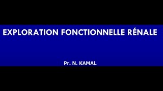 Biochimie clinique II  Exploration Fonctionnelle Renale FMPC [upl. by Ranee228]