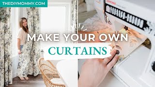 How to MAKE CURTAINS at HOME that look INCREDIBLE perfect pleat hack  The DIY Mommy [upl. by Adnohsak]