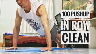 100 Pushup in row clean วิดพื้น​100 ครั้งใน​1 เซต [upl. by Roanne]