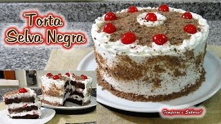 TORTA SELVA NEGRA Chocolate Chantilly y Cerezas demasiado Rica [upl. by Jackelyn564]