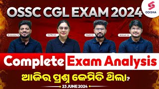 OSSC CGL 2024 Exam Analysis  OSSC CGL 2024 Answer key  OSSC CGL Exam  By Testbook Odisha [upl. by Arytas]