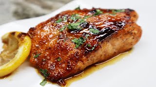 Honey Butter Glazed Garlic Salmon [upl. by Attenat137]