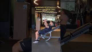 Apertura con Mancuernas en banco reclinado gym tips entrenamiento [upl. by Thomey]