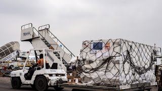 EUdonated mpox vaccines arrive in DRC after WHO declared health emergency [upl. by Dilks]