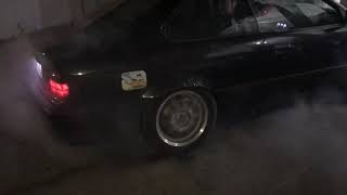 Bmw e36 M52b25 Turbo 05 bar Burnout [upl. by Clari486]