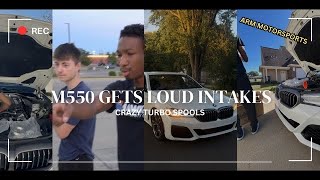 INSTALLING COLD AIR INTAKES ON G30 M550i  ARM Motorsports [upl. by Humble]