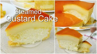 Custard Cake No oven Steamed Custard Cake [upl. by Rodgers]