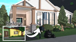 I renovated the BLOXBURG STARTER HOUSE but its REALISTIC  Roblox [upl. by Annaeiluj]