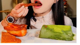 ASMR Puff Pastry  Cream Eating ASMR Mukbang Eating Show [upl. by Naniac189]