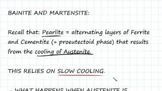 Pearlite Bainite and Martensite  Engineering Materials [upl. by Leinahtan]