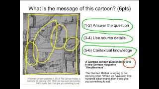 Treaty of Versailles  Cartoon Analysis 100 billion marks [upl. by Dulcea691]