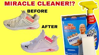 The REAL MIRACLE WHITE SHOE CLEANER How to clean white shoes fast and easy Stephanie McQueen [upl. by Bluh]