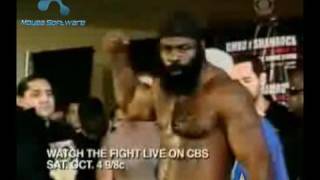 Shamrock Pushes Kimbo Slice At The Weigh In [upl. by Ayifa737]