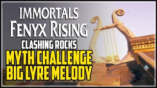 Clashing Rocks Myth Challenge Big Lyre Immortals Fenyx Rising [upl. by Arracat]