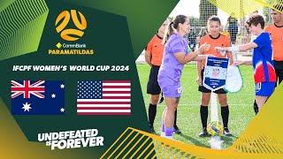 CommBank ParaMatildas v USA  IFCPF Womens World Cup 2024 FINAL 🏆🌏 [upl. by Jovi]