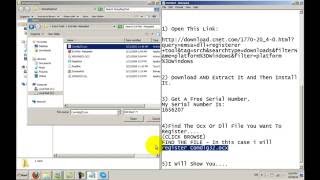 Register Ocx And Dll Files On Windows 7 Register Mswinckocx [upl. by Aicat]