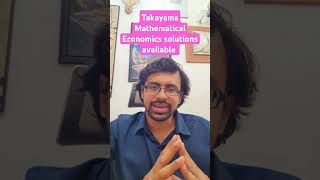 Takayama Mathematical Economics solutions available mathematicalproblems Economics [upl. by Inerney]