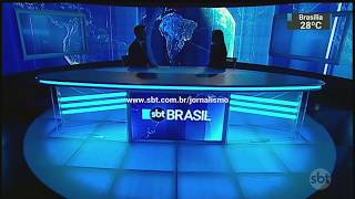 SBT  Encerramento do primeiro SBT Brasil com Daniel Adjuto e Karyn Bravo  20012018 [upl. by Lynn]