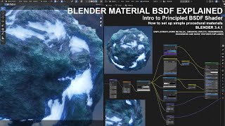 Blender Materials  Principled BSDF Procedural Shader Explained  Displacment Blender Texturing [upl. by Atteuqal]