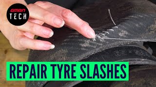 How To Permanently Repair A Tyre Slash [upl. by Sig]