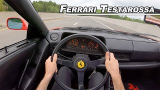 Driving The Ferrari Testarossa  12 Cylinder POV Therapy Drive  Binaural Audio [upl. by Cathey1]