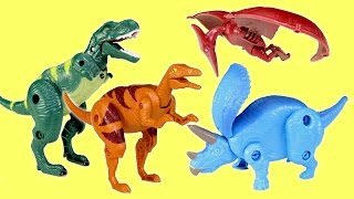 Dinosaur Toys Eggs Transformers For Kids │ Dinosaurs Tyrannosaurus Rex Pterodactyl [upl. by Justinian]