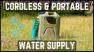 WIRELESS and PORTABLE 12V Water Supply Pump  Camping and 4WD water jerry cantank setup  How to [upl. by Anitsyrk355]